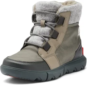 Sorel Women's Explorer II Carnival Felt Boot — Sage, Dark Stone — Waterproof Winter Boots — Size 10