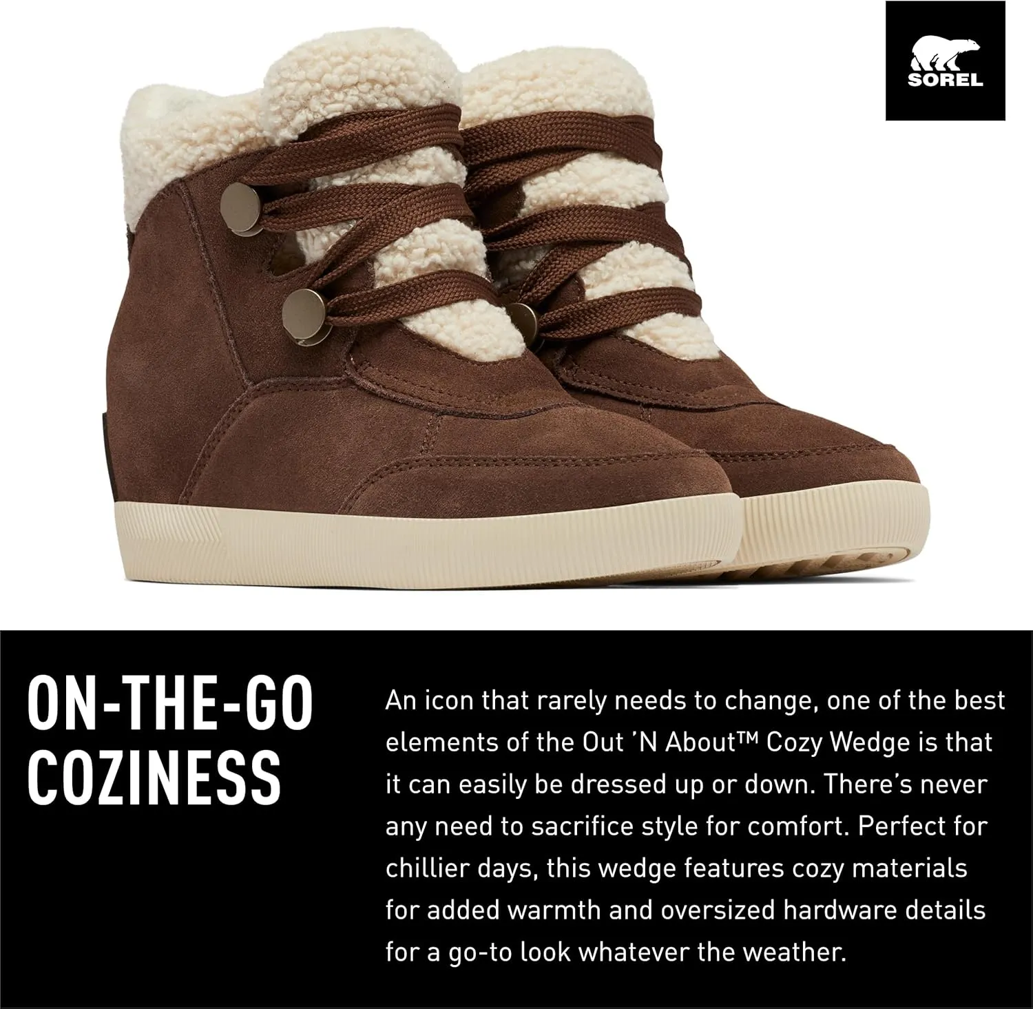 Sorel Women's Out N About Cozy Wedge Boots