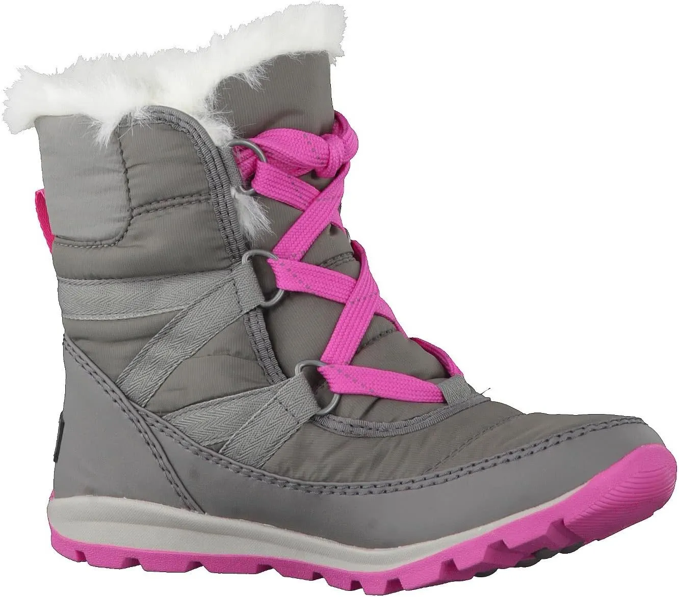 SOREL - Youth Whitney Short Lace Waterproof Snow Boots for Winter with Faux Fur Cuff