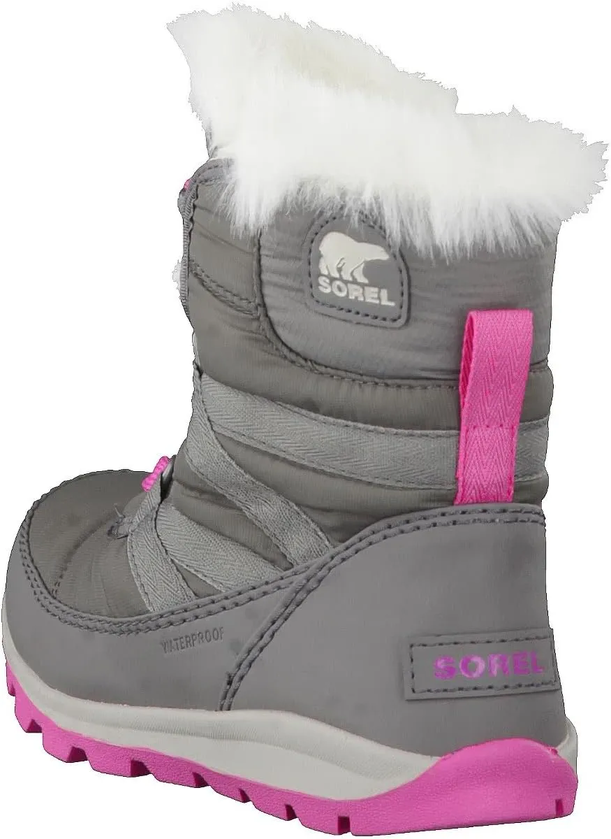 SOREL - Youth Whitney Short Lace Waterproof Snow Boots for Winter with Faux Fur Cuff
