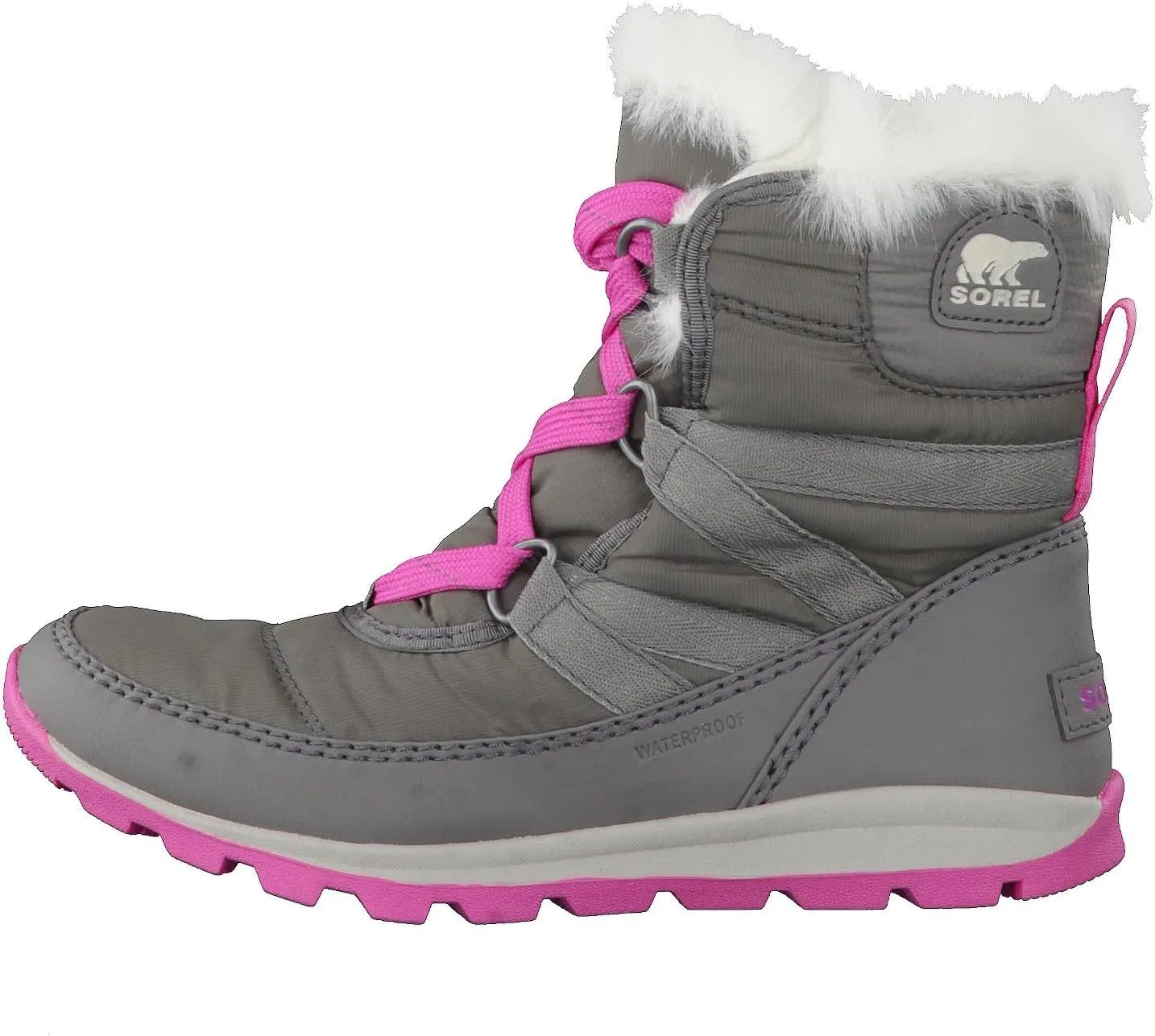 SOREL - Youth Whitney Short Lace Waterproof Snow Boots for Winter with Faux Fur Cuff