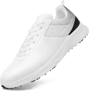 Spikeless Golf Shoes for Men, Artistic Design Women's Breathable Golf Sneakers with Heel Ventilation Sport Trainers