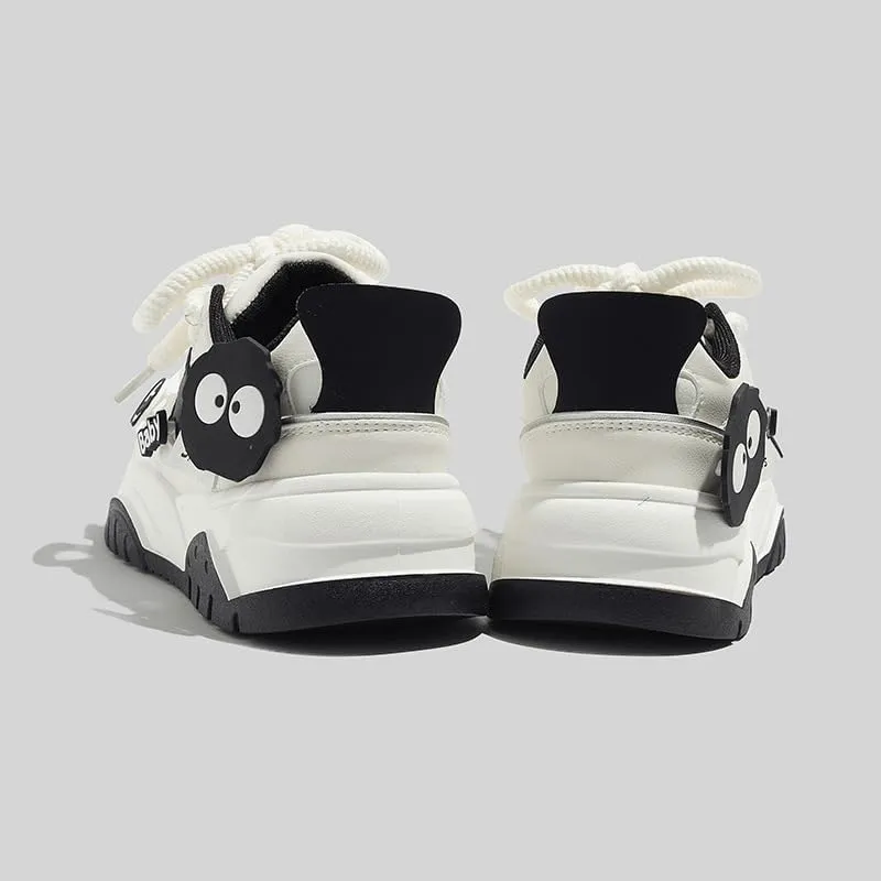 Star Shoes Walking Sneakers Women Chunky Sole Y2K Aesthetic Cute Big Toe Cap Comfort Insole Anti-Slip US4-8