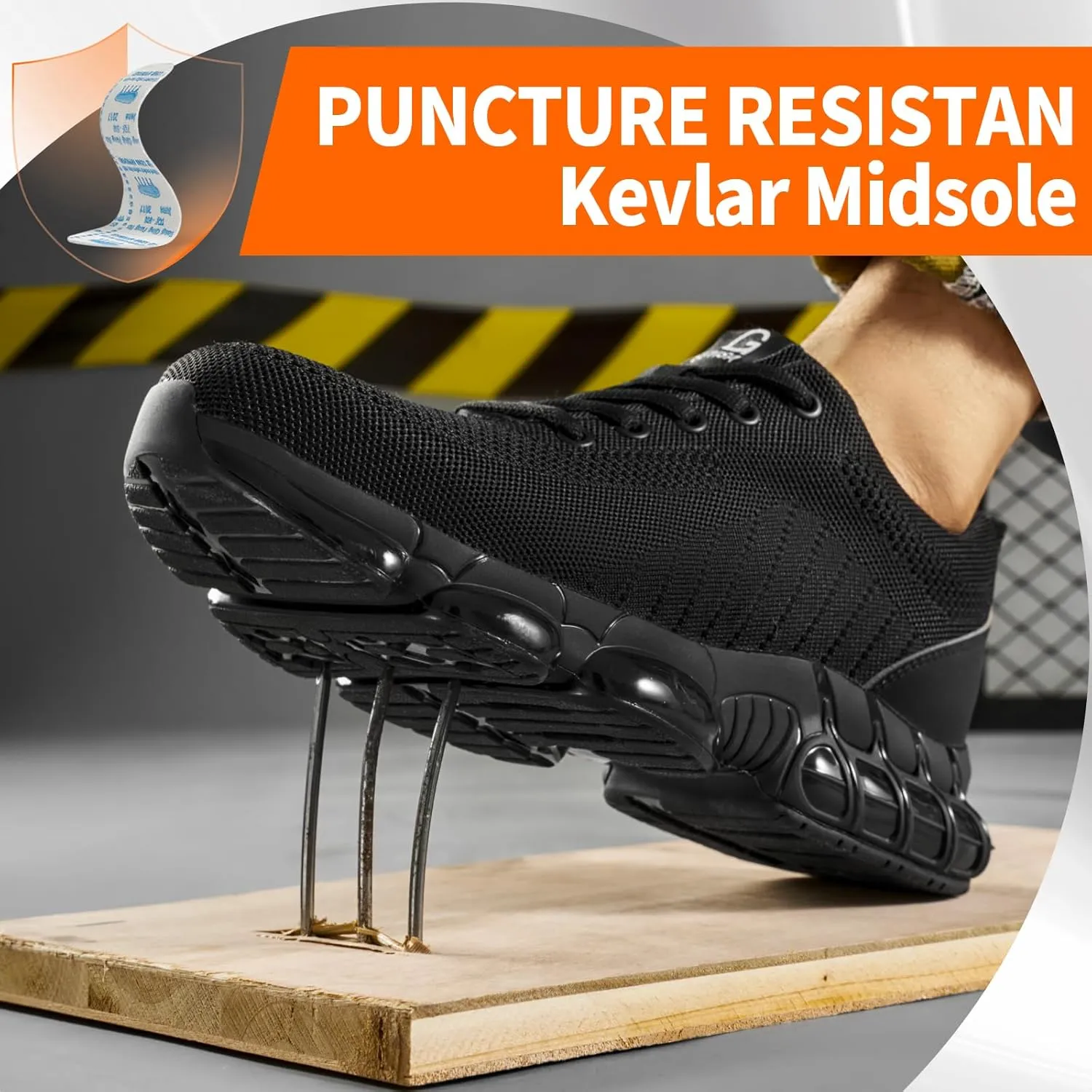 Steel Toe Shoes for Men Lightweight Work Shoes Construction Industrial Work Tennis Shoes Safety Shoes Comfortable Steel Toe Sneakers for Men Women