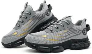 Steel Toe Shoes for Men Women,Work Shoes with Air Cushion,Prestivos Shoes Safety Shoes,Lightweight Steel Toe Sneakers for Men