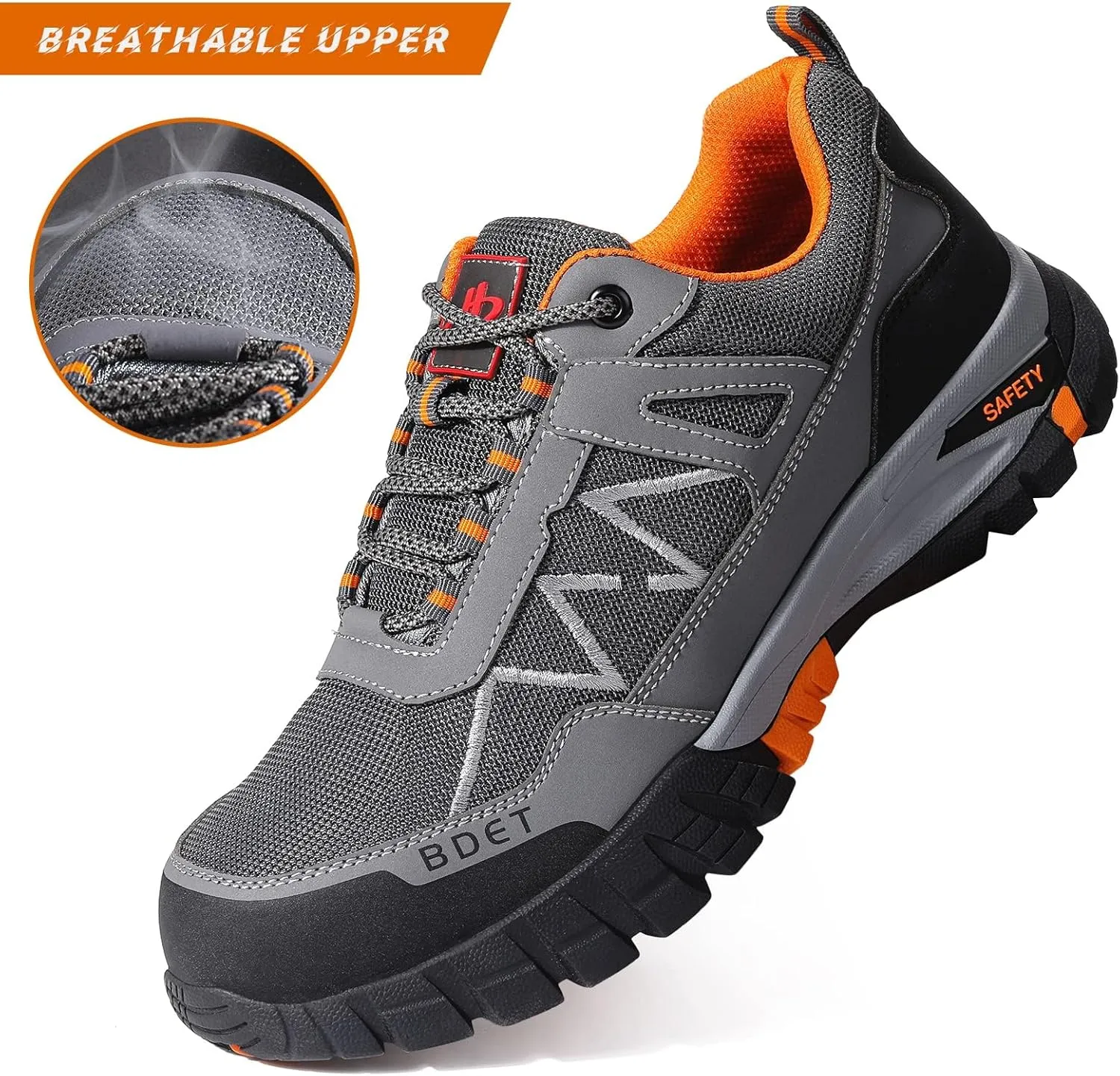 Steel Toe Sneakers Comfortable Safety Shoes for Men Steel Toe Shoes for Women Slip On Construction Work Shoes