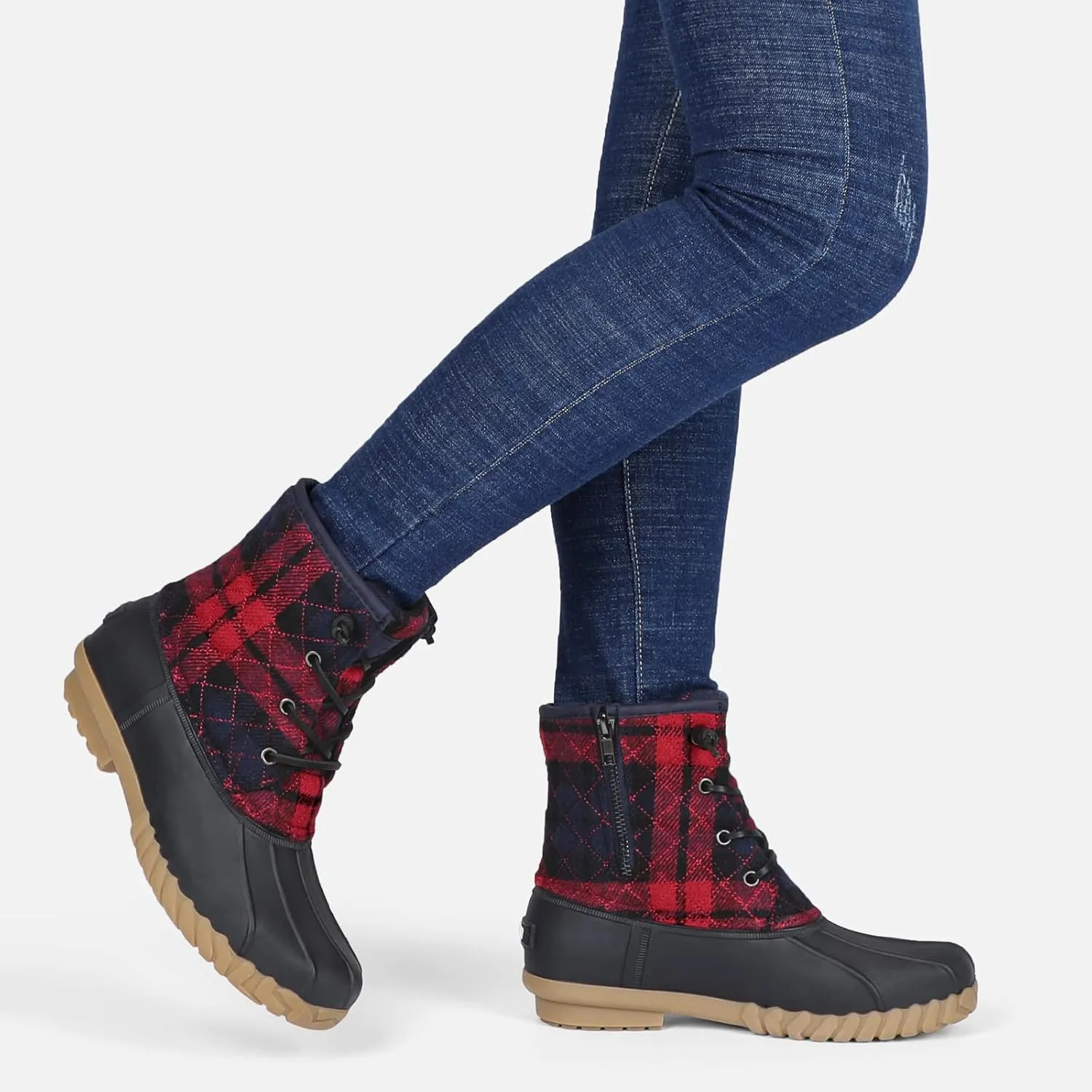 STQ Duck Boots for Women Waterproof Winter Boots Quilted Snow Boots
