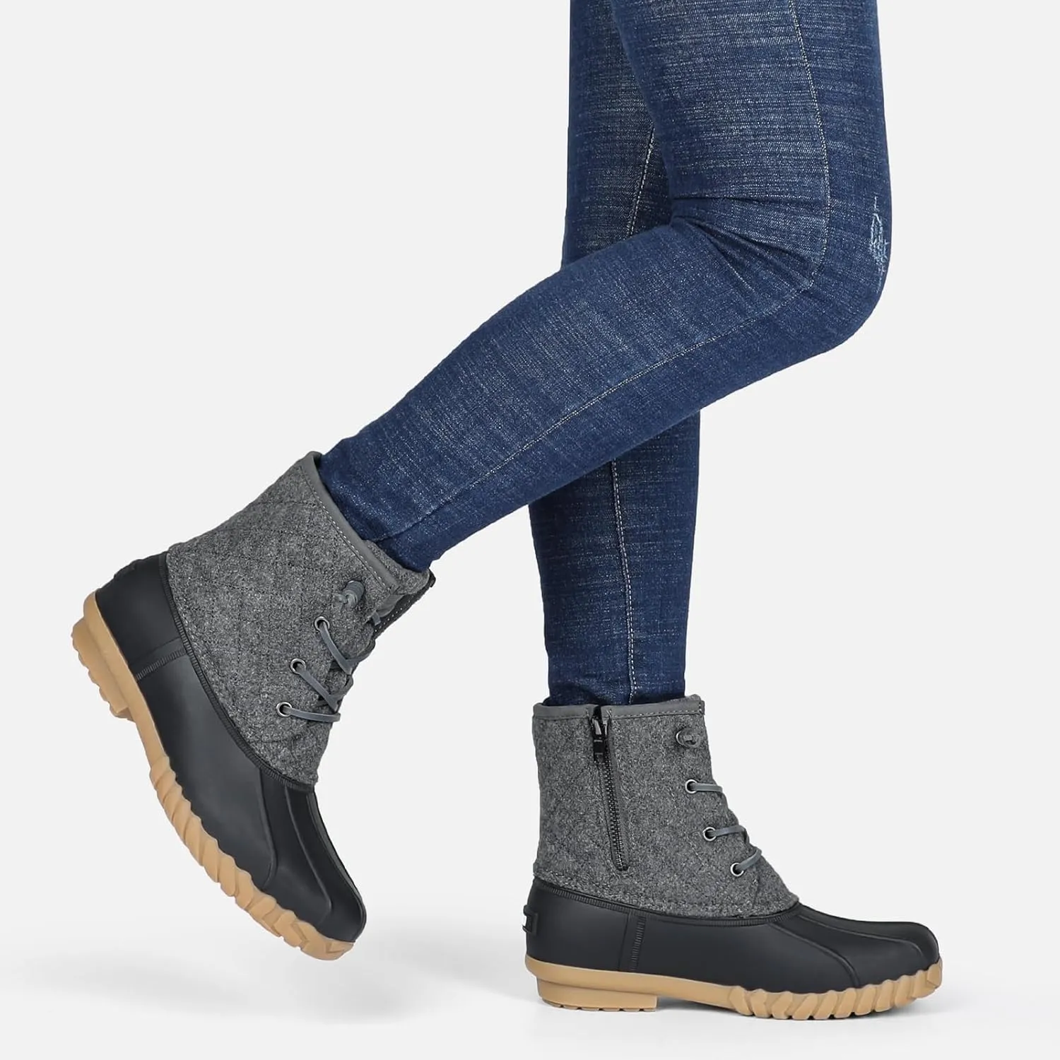 STQ Duck Boots for Women Waterproof Winter Boots Quilted Snow Boots