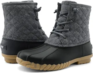 STQ Duck Boots for Women Waterproof Winter Boots Quilted Snow Boots