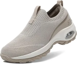 STQ Slip on Walking Shoes for Women Arch Support Mesh Comfy Work Shoes