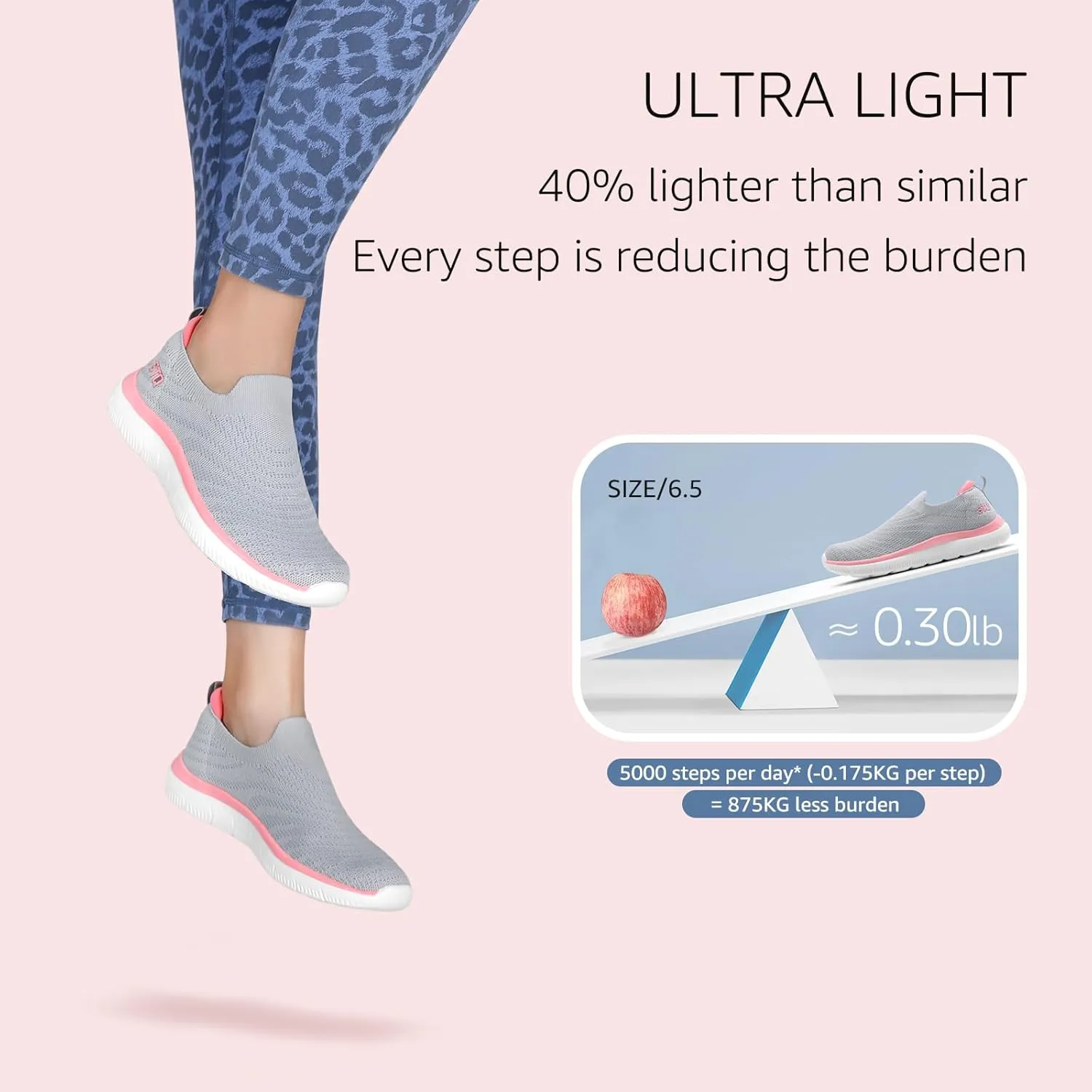 STQ Walking Shoes for Women Arch Support Comfort Lightweight Slip on Sneakers with Memory Foam