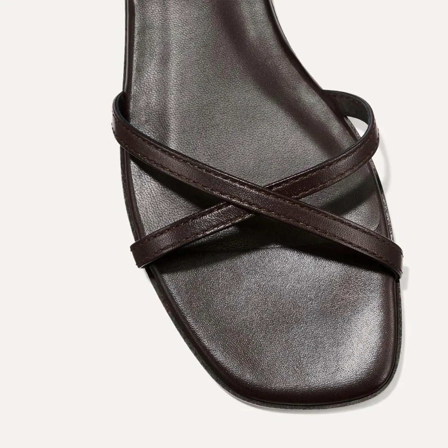 Strappy Flats Sandals for Women Leather Lace Up Flat Sandals Gladiator Square Toe Casual Beach Summer Shoes