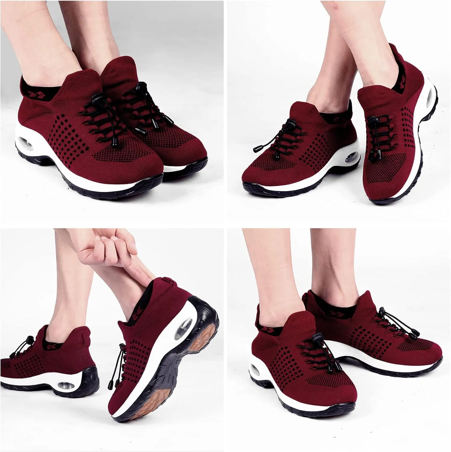 STUNAHOME Orthopedic Sneakers Breathable Women Walking Shoes Slip on Trainers Women's Comfortable Casual Ladies Athletic Shoe Thick Bottom