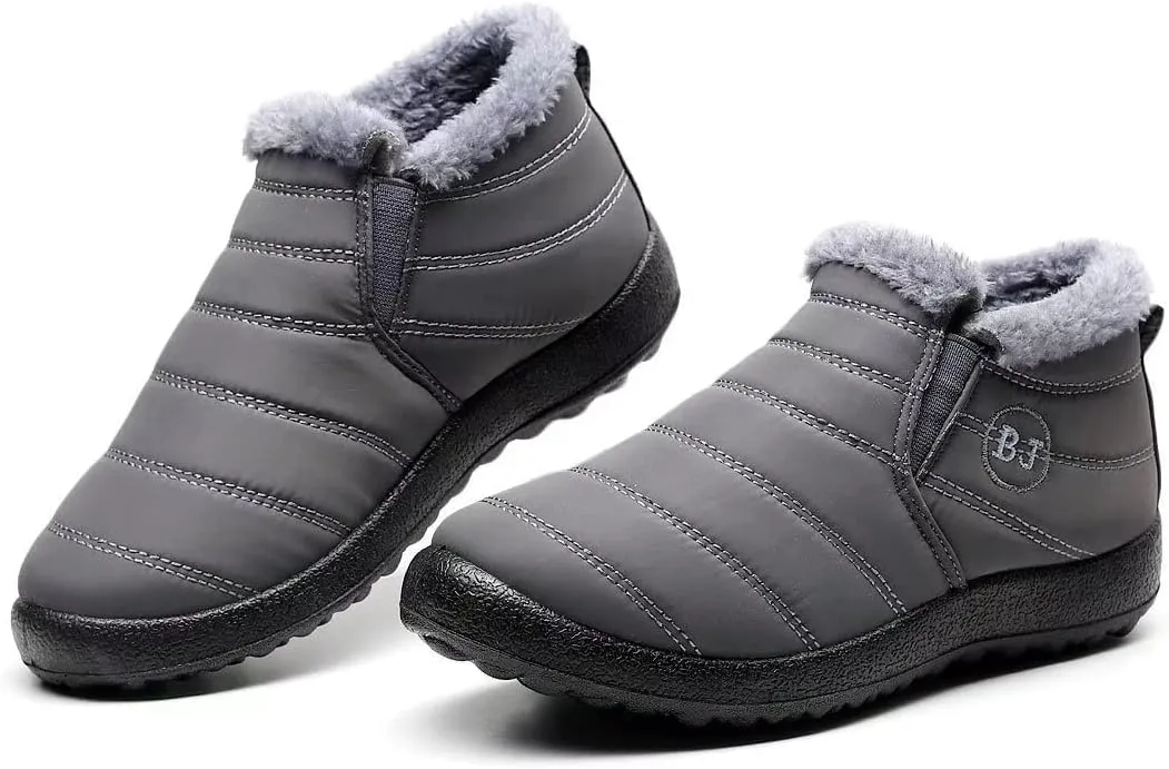 Stunner Snow Boots for Women Winter Ankle Boots Warm Fur Lined Ankle Booties Waterproof Comfortable Outdoor Slip On Winter Shoes Booties