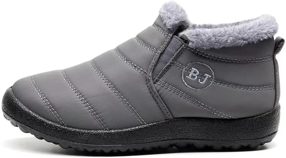 Stunner Snow Boots for Women Winter Ankle Boots Warm Fur Lined Ankle Booties Waterproof Comfortable Outdoor Slip On Winter Shoes Booties