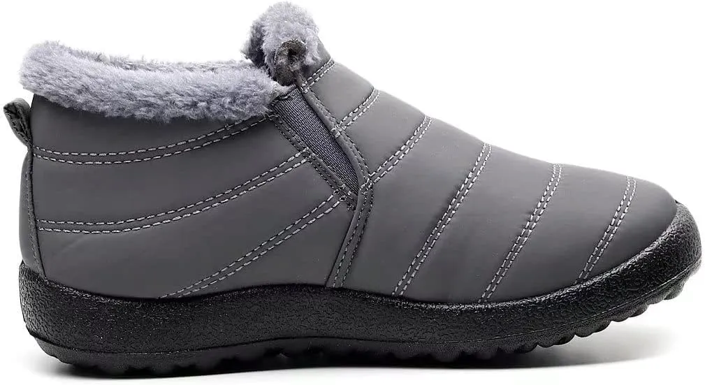 Stunner Snow Boots for Women Winter Ankle Boots Warm Fur Lined Ankle Booties Waterproof Comfortable Outdoor Slip On Winter Shoes Booties