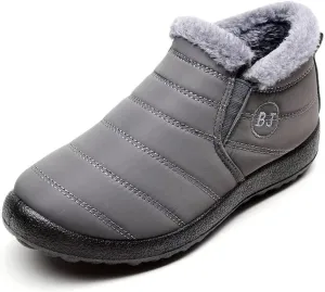 Stunner Snow Boots for Women Winter Ankle Boots Warm Fur Lined Ankle Booties Waterproof Comfortable Outdoor Slip On Winter Shoes Booties