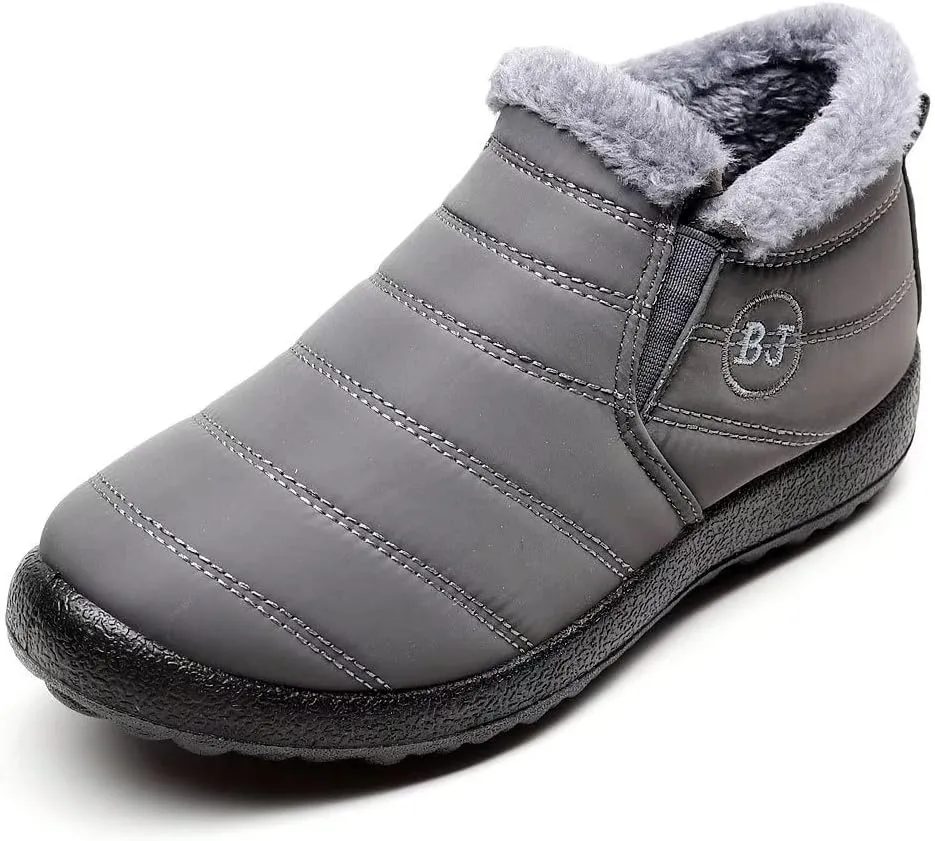 Stunner Snow Boots for Women Winter Ankle Boots Warm Fur Lined Ankle Booties Waterproof Comfortable Outdoor Slip On Winter Shoes Booties