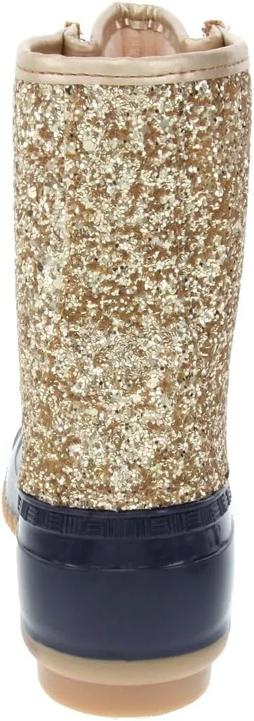 Sugar Women's Glitter Duck Boots | Stylish Lace-Up, Cozy Traction Sole | Perfect for Cold, Rainy, or Snowy Days | Trendy Booties - Skipper