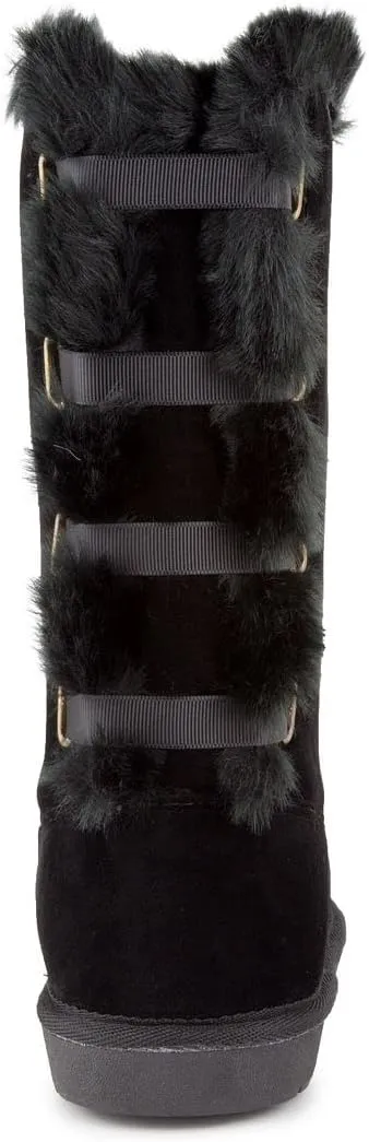 Sugar Womens Panthea Microsuede Faux Fur Winter & Snow Boots
