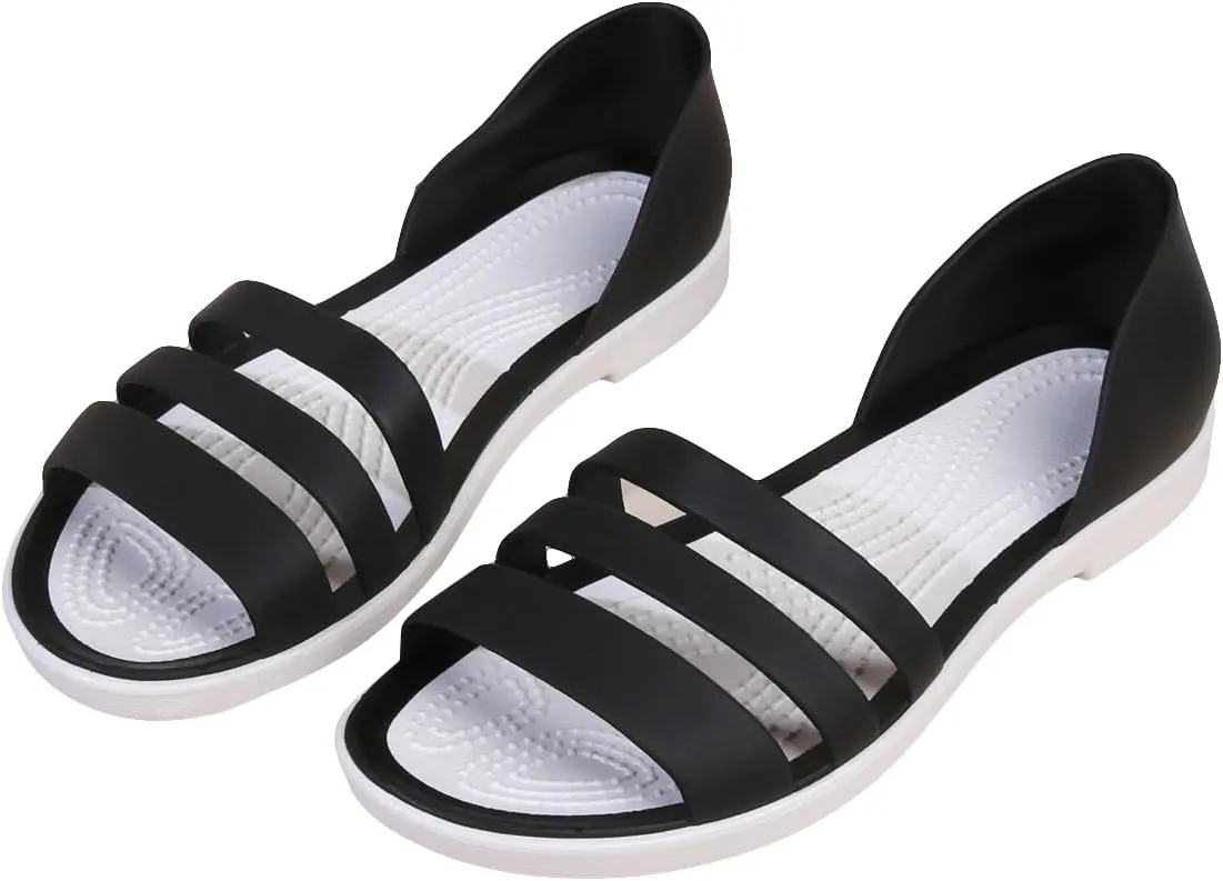 SweatyRocks Women's Casual Open Toe Sandals Strappy Warp Outdoor Slides Slippers