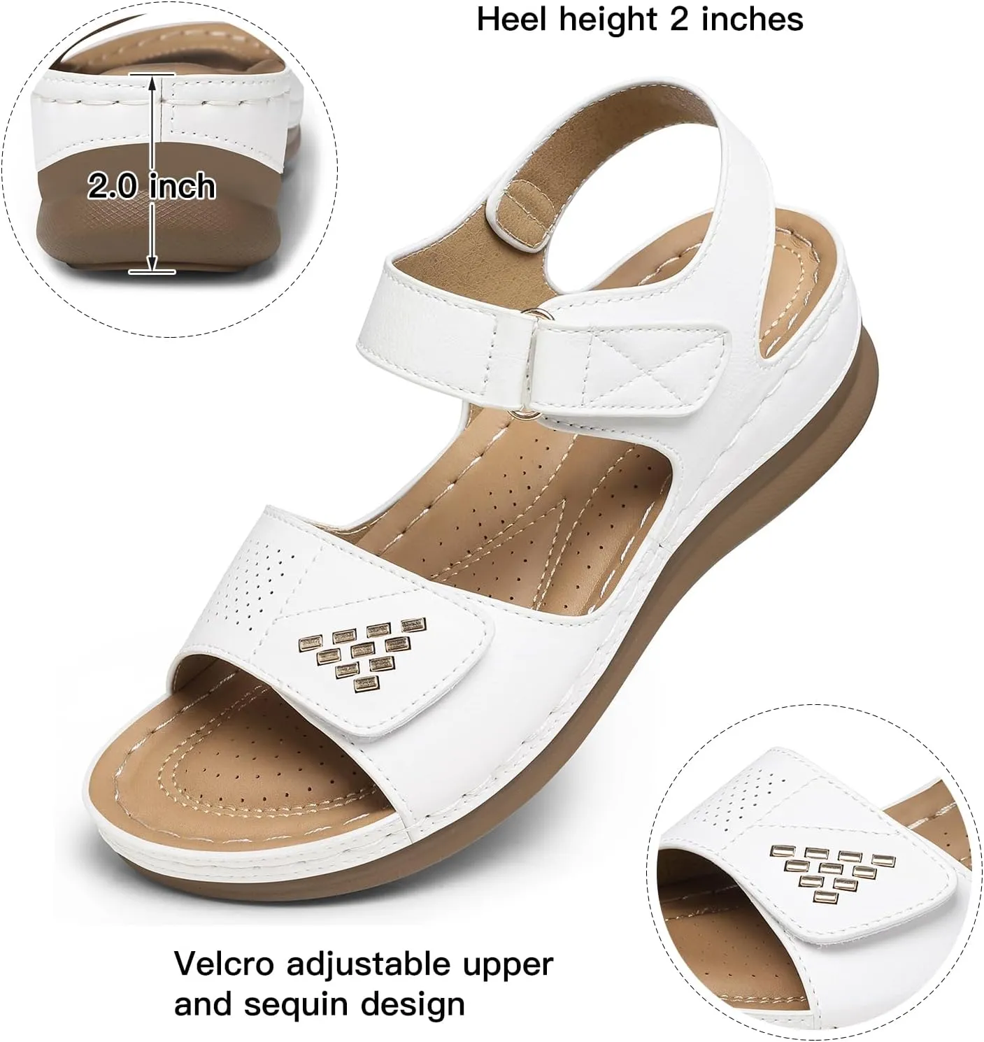 SWQZVT Women Comfortable Flat Sandals: Closed Toe Dressy Summer Sandal - Fisherman Hollow Out Walking Sandals