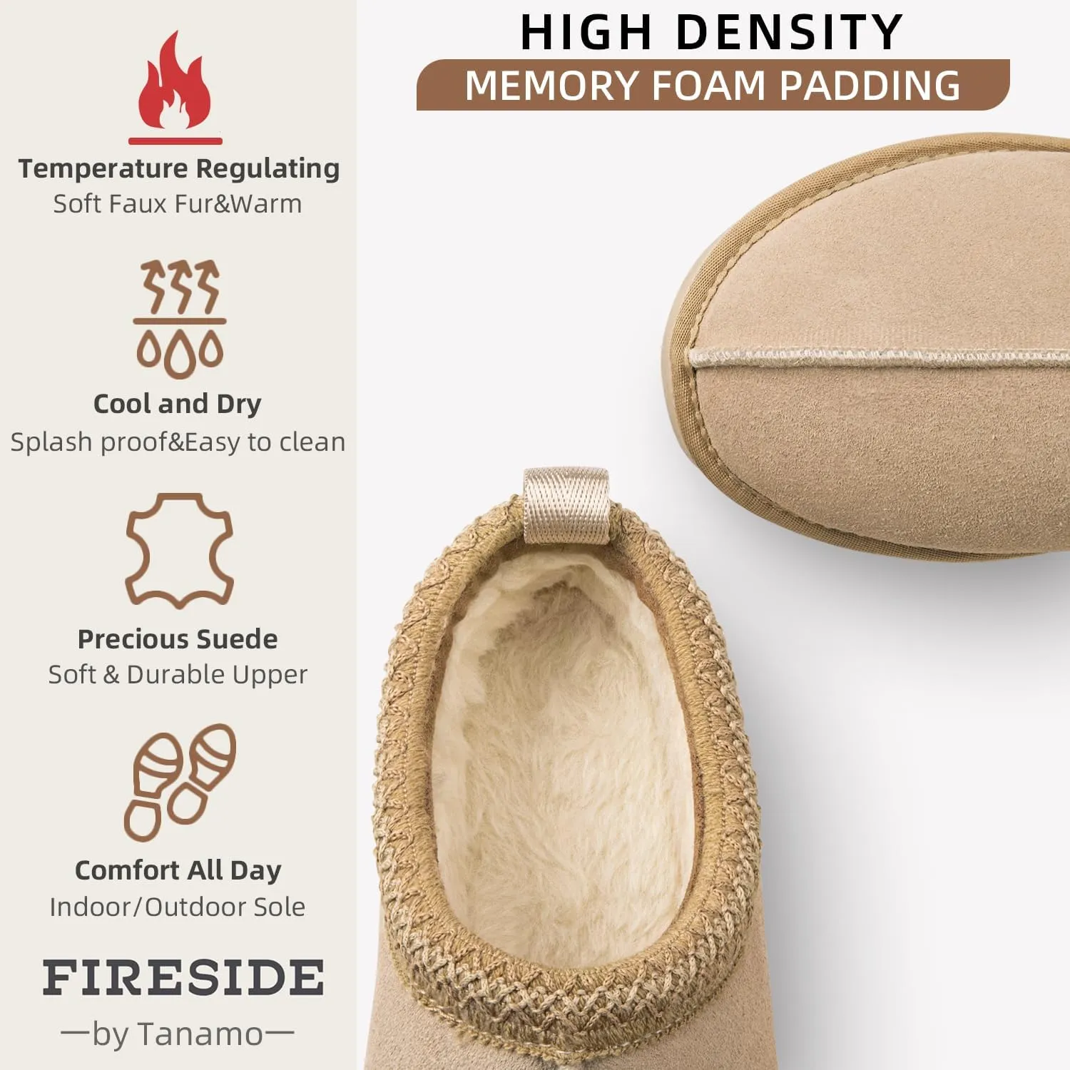 Tanamo Platform Slippers Women Ultra Mini Boots Ladie Shoes Outdoor Indoor Short Ankle Fur Fleece Fuzzy Cozy Fluffy Lining Comfortable Memory Foam
