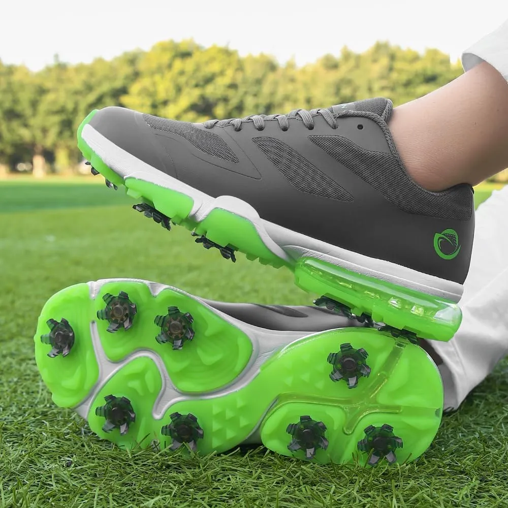 THESTRON New Men Golf Shoes 8 Spikes Professional Outdoor Golf Sport Sneaker for Men