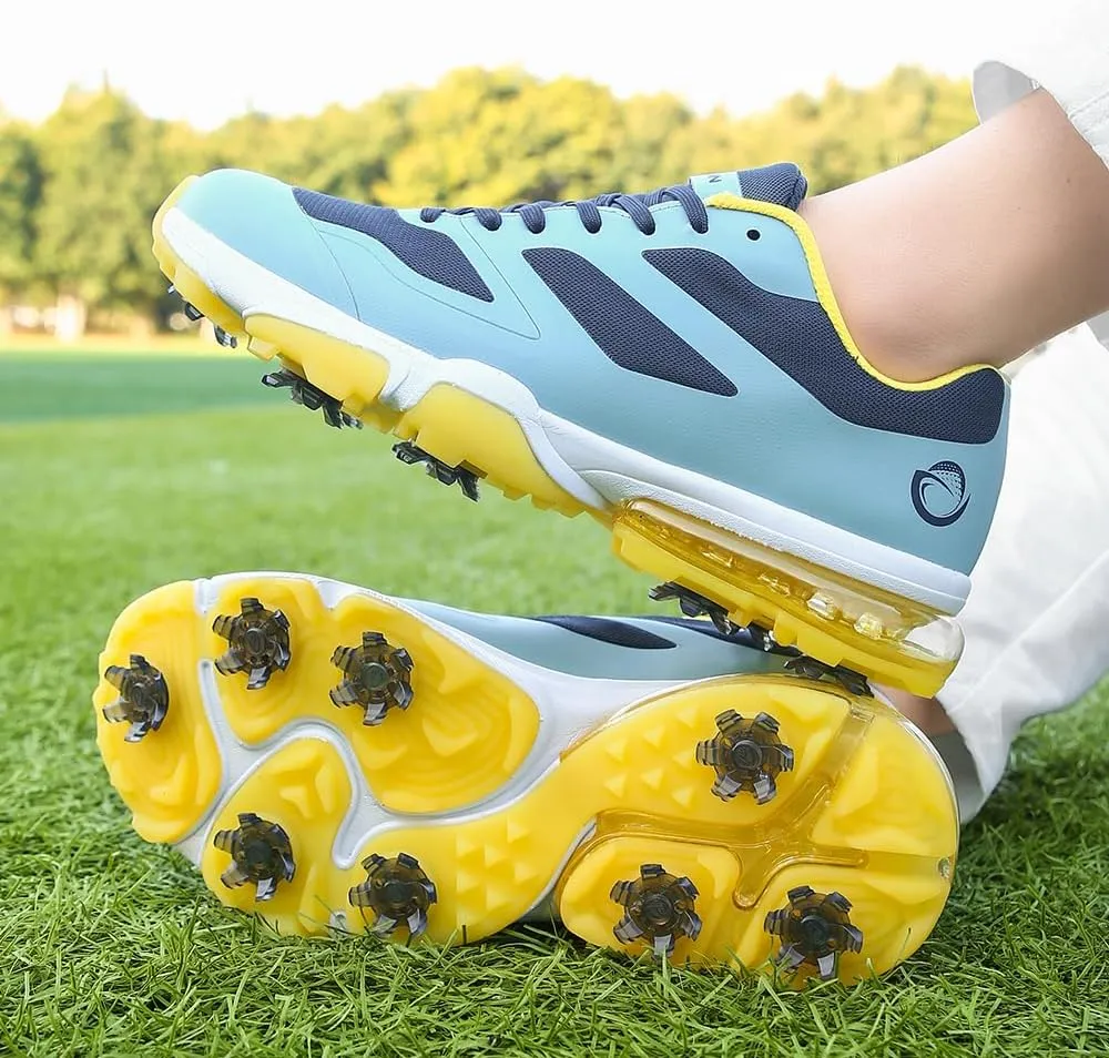 THESTRON New Men Golf Shoes 8 Spikes Professional Outdoor Golf Sport Sneaker for Men