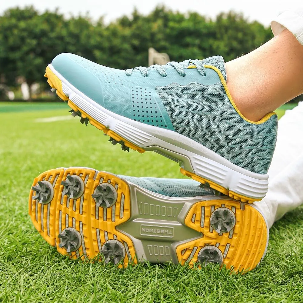 THESTRON Professional Golf Shoes for Men 7 Spikes Non-Slip Outdoor Golf Sport Training Sneakers Mens Comfortable Sport Shoes for Golfing Size 7-15