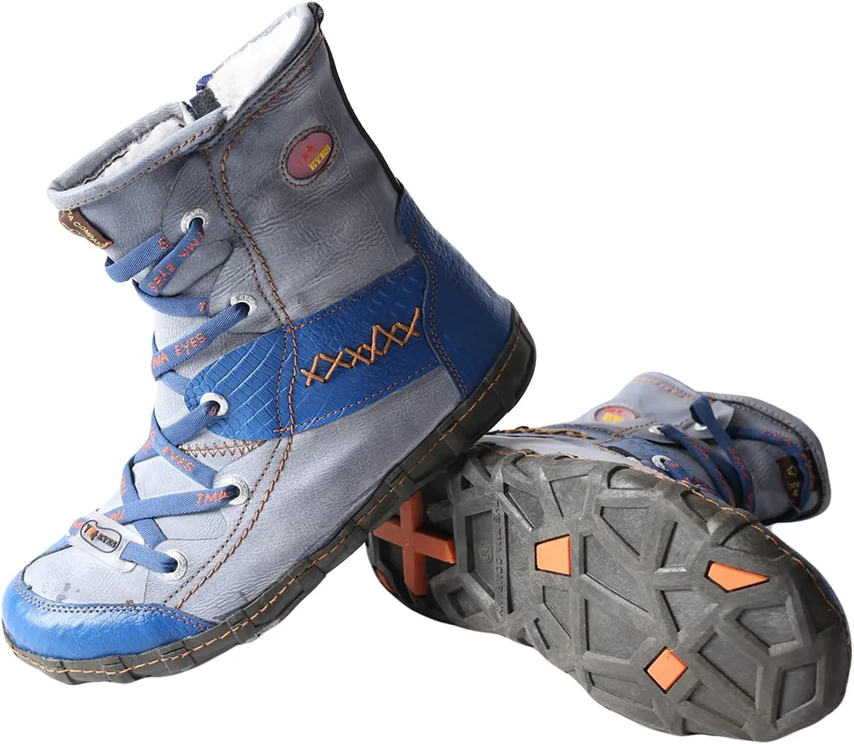 TMA EYES Women's Camo PU Leather Fashion Short Duck Boots