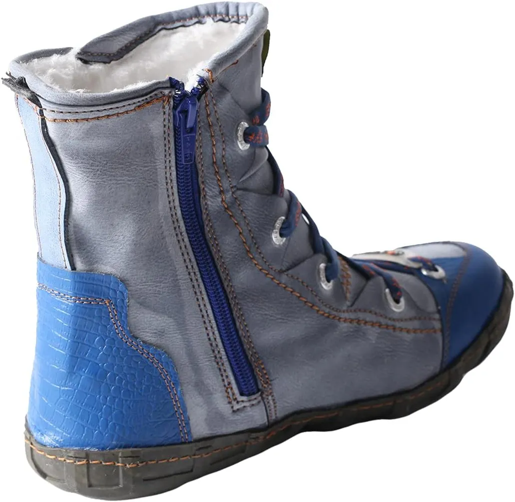 TMA EYES Women's Camo PU Leather Fashion Short Duck Boots