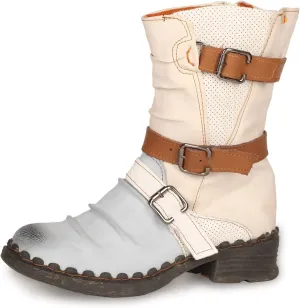 TMA EYES Women's Snow Boots Buckle- Accent Mid Calf Boots for Women