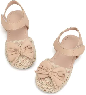 Toddler Girls Sandals Closed Toe Dress Flat Shoes Summer Sandals for Baby Little Kids Girl