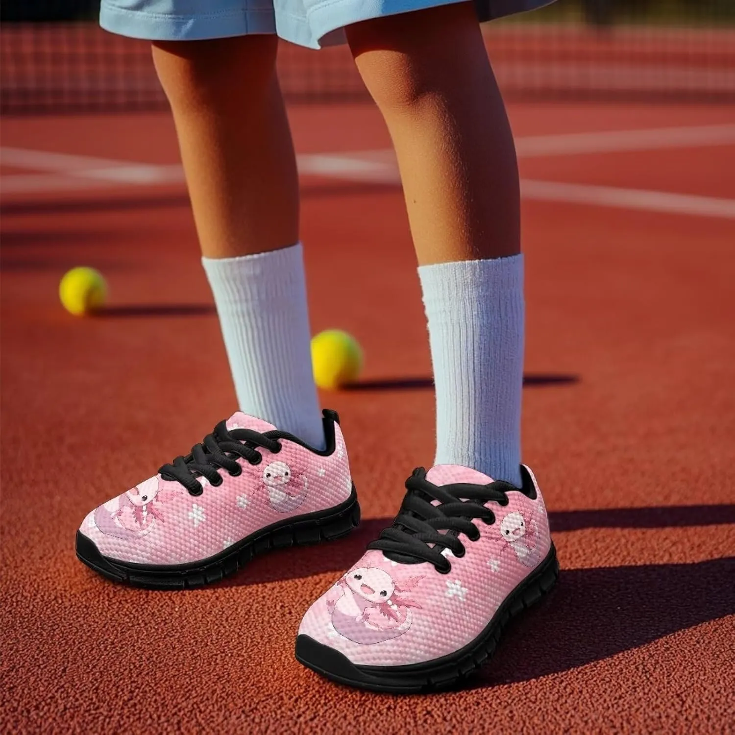 Toddler Kid's Cute Lightweight Running Athletic Shoes Non Slip Casual Walking Shoe Lace-Up Low Top Sneakers Outdoor