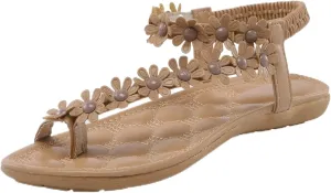 Toe Ring 2024 Flat Sandals for Women Spring Boho Beach Thong Cutes Summer Floral Trendy One Toe Work Office Gladiator