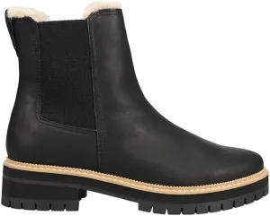 TOMS Womens Bennet Leather Chelsea Round Toe Casual Boots Ankle Low Heel 1-2" - Black