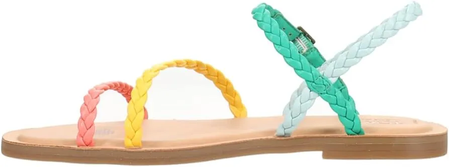 TOMS Womens Kira Braided Flat Casual Sandals Casual - Multi