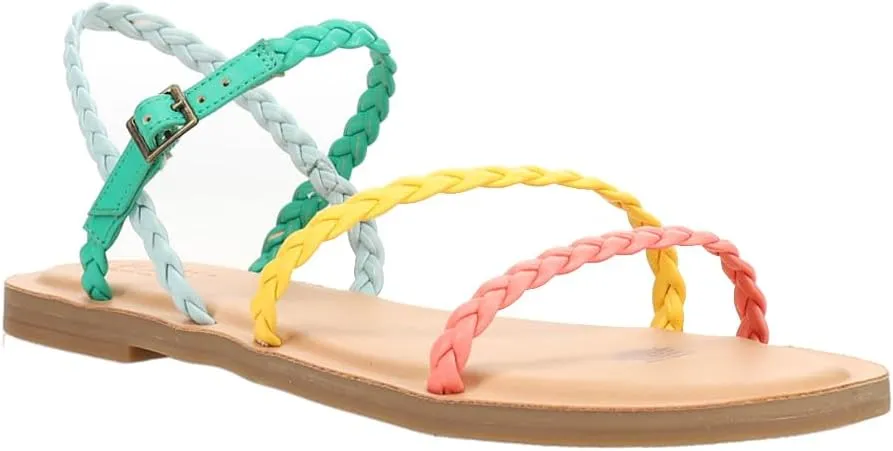 TOMS Womens Kira Braided Flat Casual Sandals Casual - Multi