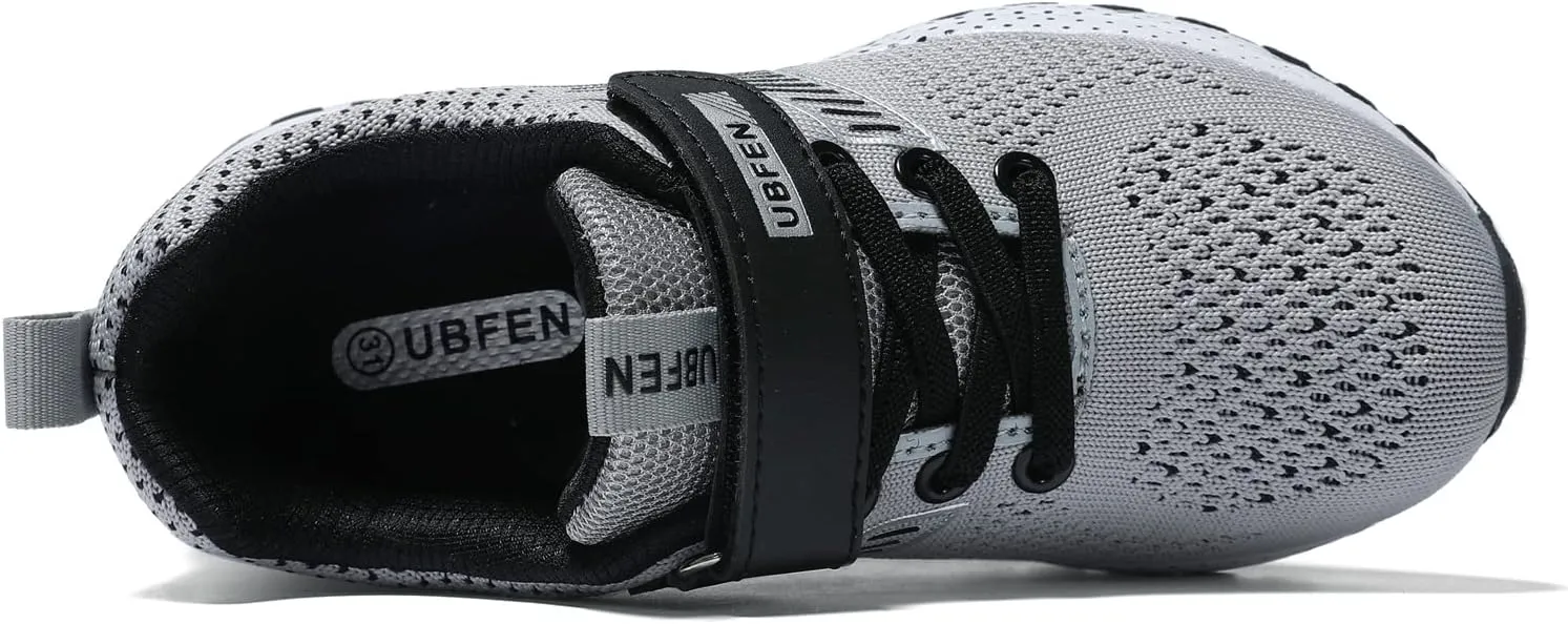 UBFEN Kids Sneakers Boys Girls Tennis Shoes for Running Athletic Walking Gym Sports Lightweight Breathable
