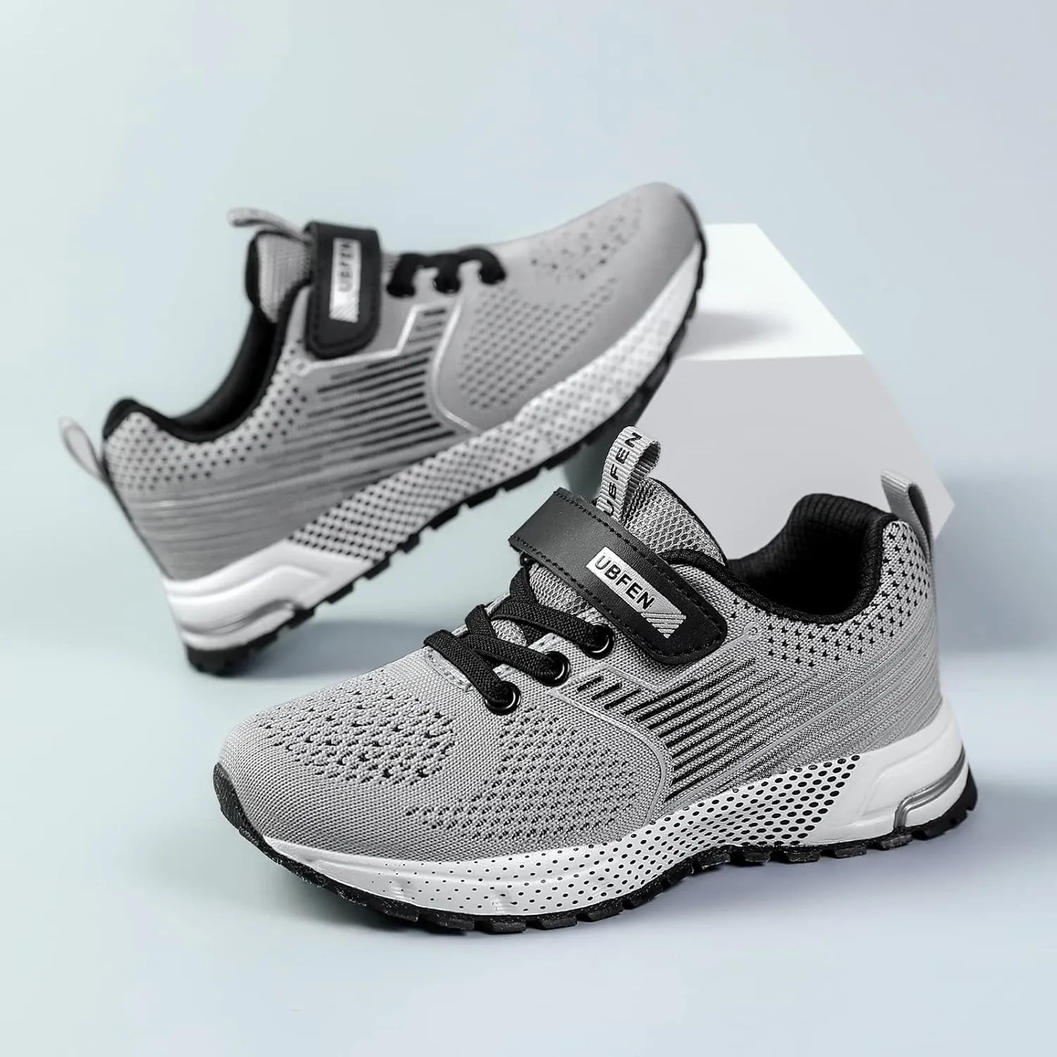 UBFEN Kids Sneakers Boys Girls Tennis Shoes for Running Athletic Walking Gym Sports Lightweight Breathable