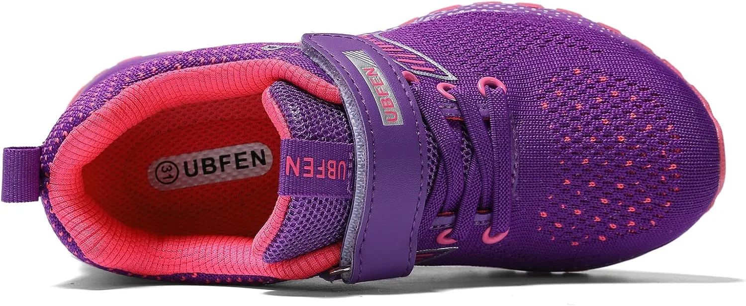 UBFEN Kids Sneakers Boys Girls Tennis Shoes for Running Athletic Walking Gym Sports Lightweight Breathable