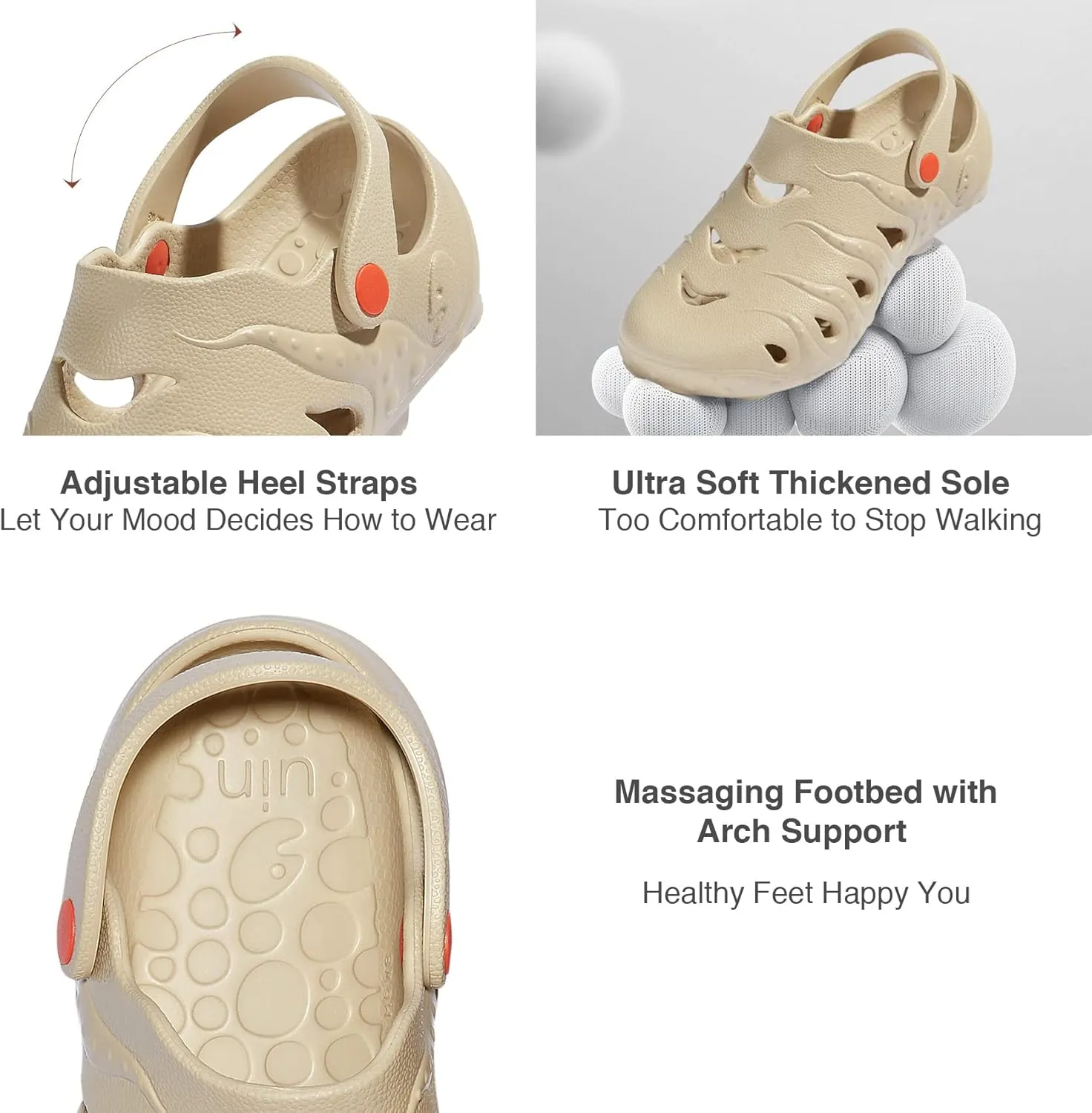 UIN Men's Clog Garden Shoes Slip On Beach Outdoor Slippers Sandals Octopus