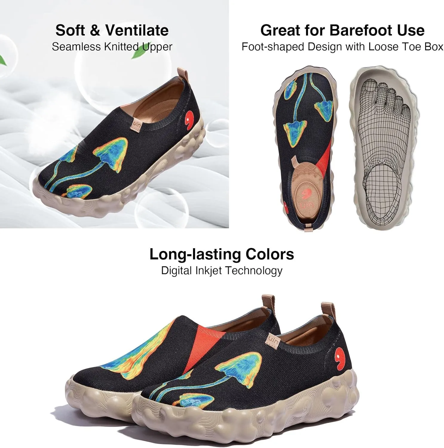 UIN Men's Fashion Sneakers Walking Art Travel Shoes Toledo Ⅵ