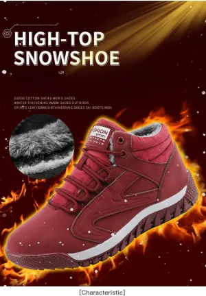 Unisex Winter Snow Boots, Waterproof Anti-Slip Fur Lined Warm Hiking Sneakers Shoes, Outdoor Trekking Backpacking Camping Footwear