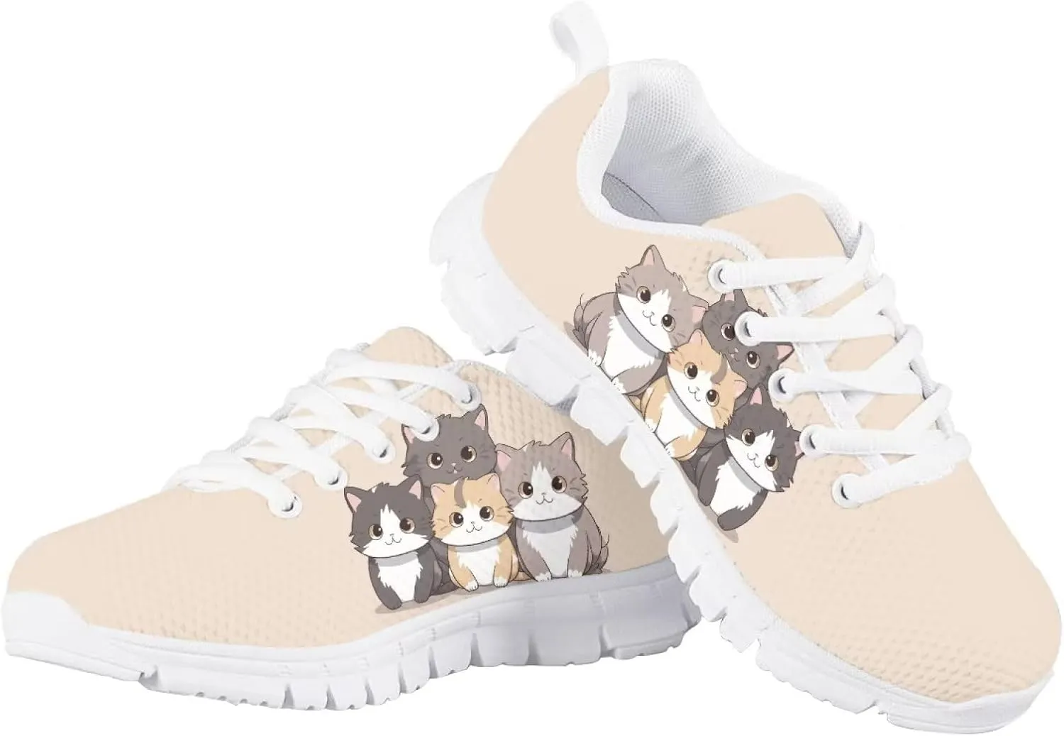 Uourmeti School Sneakers for Girls Boys Kids Running Tennis Shoes Lace Up