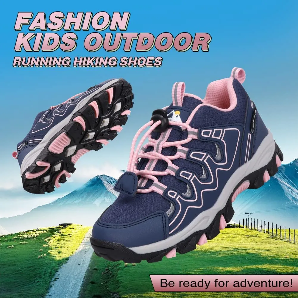 UOVO Boys Shoes Boys Sneakers Boys Tennis Running Shoes Waterproof Hiking Shoes Kids Athletic Outdoor Sneakers Slip Resistant(Little/Big Boys)