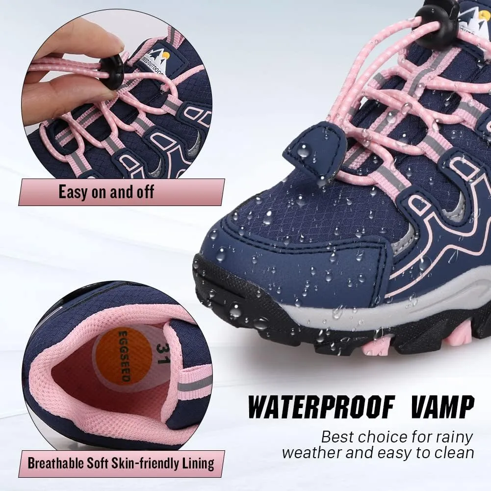 UOVO Boys Shoes Boys Sneakers Boys Tennis Running Shoes Waterproof Hiking Shoes Kids Athletic Outdoor Sneakers Slip Resistant(Little/Big Boys)