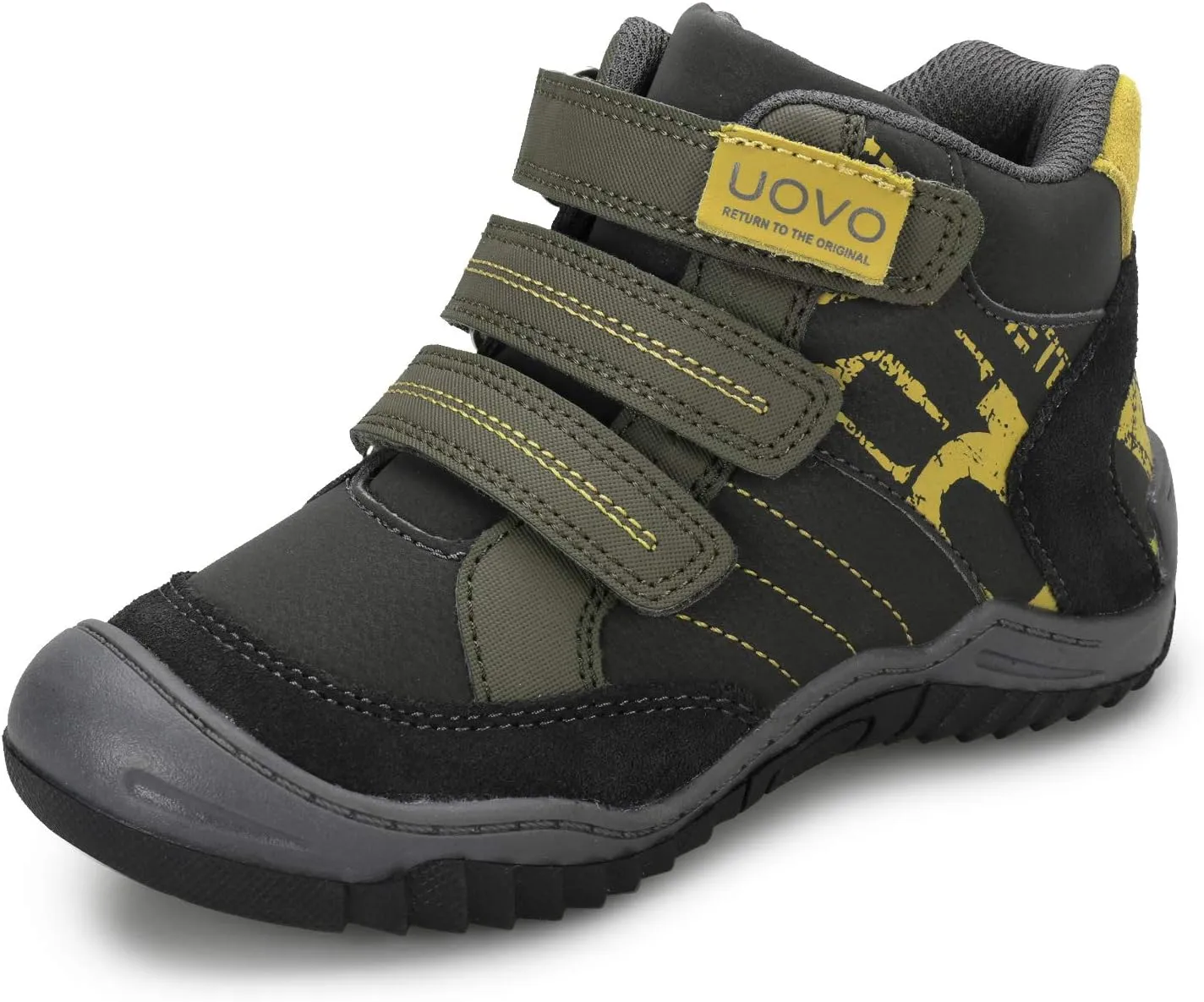 UOVO Boys Winter Boots - Hiking, Snow & Waterproof Shoes. Kids Outdoor Hi Top, Slip Resistant (Little/Big Boys)