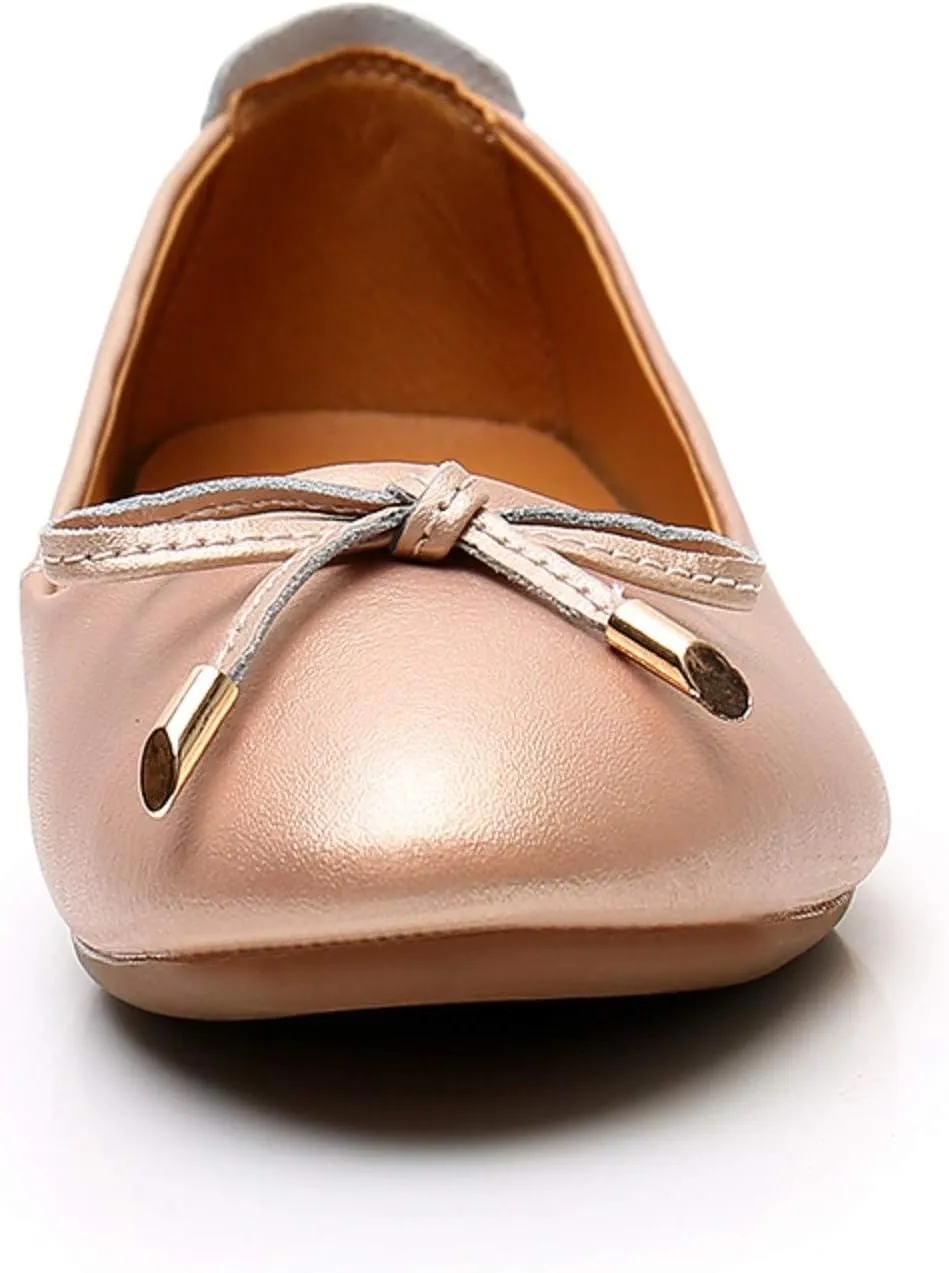 VenusCelia Women's Bowknot Ballet Dance Flat Shoe